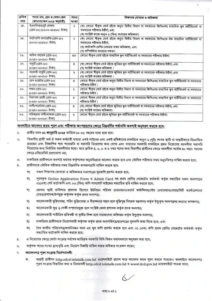 BCIC Job Circular 2025